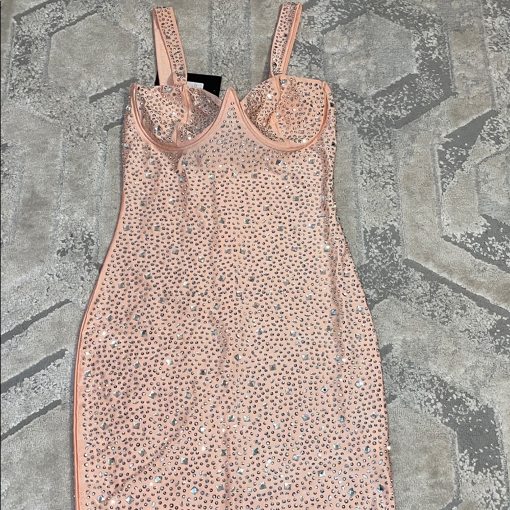Rhinestone bodycon dress